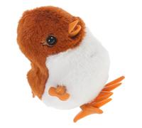 FRCOLOR Wind Up Jumping Sparrow Plush Animal Plaything for Soft Cuddly Spring Clockwork Promotes Motor Skills and Hand Eye Coordination Birthday Gift and Party Favor