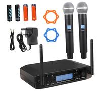 FRCOLOR Wireless Microphone System Glxd4 One Receiver Two Transmitters Uhf Vocal Mic Beta58a Uk Plug Ac230v for Karaoke Home Outdoor Singing