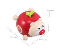 FRCOLOR Wobble for Development Apple Shape Sensory Teething with Soft Chewable Material Supports Head Lifting Neck Muscle Strengthening Safe Non-Toxic Material Newborn Present Box Included