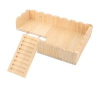 FRCOLOR Wood Hamster Platform and Ladder Set Cage Toy Base for Guinea Pig and Dwarf Hamster, 2pcs Pet Stand Accessories for Small Animal Cage