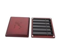 FRCOLOR Wood Reed Case for Alto Clarinet Saxophone Double-sided Storage Holds Reeds Scratch-resistant Portable Box for Bass Clarinet Tenor Saxophone