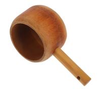 FRCOLOR Wood Water Ladle Japanese Water Scoop Solid Wood Multipurpose Comfortable Grip Elegant Design Beige Kitchen Professional Settings