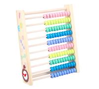 FRCOLOR Wooden Abacus for Multi-functional Educational Math Learning Tool with Water-based Paint Frame Drawing Board for Preschool Counting and Cognitive Development