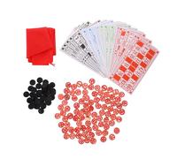 FRCOLOR Wooden Bingo Number Chess with Cards and Board Logical Training Party Game for Family Fun Educational Playset with Stable Design