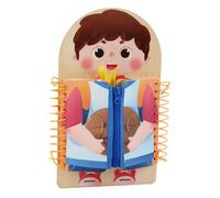 FRCOLOR Wooden Busy Board for Sensory Educational with Fine Motor Skill Activities Preschool Learning Travel for Boys