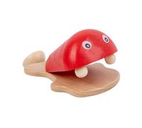 FRCOLOR Wooden Castanet with Colorful Fish Pattern Musical Percussion Instrument for Early Development Friendly Rhythm Plaything Enhances Musical Talent and Listening Skills