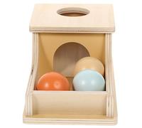 FRCOLOR Wooden Coin Storage Box for Early Learning Motor Skills Development Educational Plaything for Enhances Hand Control and Color Recognition for Parent Interaction