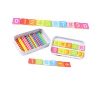 FRCOLOR Wooden Counting Rods for Kindergarten Math Teaching Stable Educational Arithmetic Sticks for Learning Numbers and Basic Maths Skills