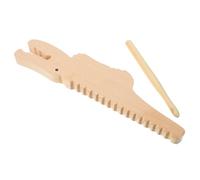 FRCOLOR Wooden Crocodile Tooth Guiro Instrument Percussion Toy for Boy Girl Musical Plaything Alligator Shape Early Education Cognitive Toy Musical Instrument and Girls