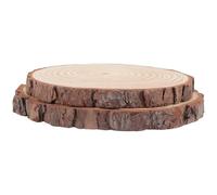 FRCOLOR Wooden Garden Paver 20-23Cm Round Discs, 2Pcs Unfinished Wood Log Slices with Bark, Sturdy Outdoor Foot Stepping Stones for Garden Path and DIY Crafts