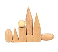 FRCOLOR Wooden Geometric Educational for Interactive Building Blocks for Hand Eye Coordination Creative Thinking and Problem Solving Skills for Boys and Khaki