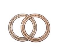FRCOLOR Wooden Guitar Rosette with Brown Wave Pattern for Acoustic Classical Guitars Decorative and Sturdy Synthetic Material