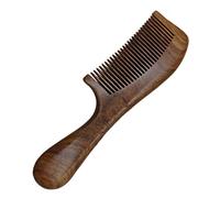 FRCOLOR Wooden Hair Comb Round Handle Smooth Comb for Women Small Large Lightweight Design for Home Travel Outdoor Use