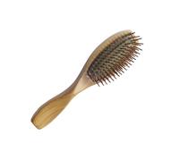 FRCOLOR Wooden Handle Cushion Massage Comb for Thick Hair Cantu Comb Detangler Scalp Massager Brush