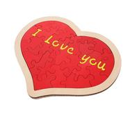 FRCOLOR Wooden Heart Puzzle for Valentine's Day Wedding and Anniversary Romantic Heart Shaped Jigsaw Board for Adults Great for Celebrations and Creative Play