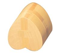 FRCOLOR Wooden Heart-shaped Kongming Lock Intellectual Puzzle Educational DIY Brain Teaser with Smooth Rounded Edges for S Creative Assembly and Interaction