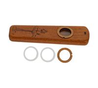 FRCOLOR Wooden Kazoo Instrument Easy to Play and Store with Flute Structure for All-age Music Lovers