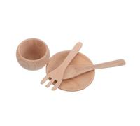 FRCOLOR Wooden Kitchen Playset Complete Pretend Cooking Set with Realistic Utensils Plates Dishes Montessori Kitchen Accessories for Boys