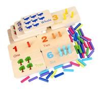 FRCOLOR Wooden Logical Thinking Sensory for Montessori Educational Reusable for Concentration and Color Recognition Development