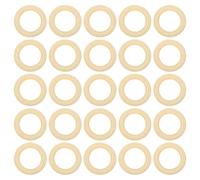 FRCOLOR Wooden Macrame Easy to Operate 25pcs Natural Beige Wood Material for Crafts Suitable for Knitting Beginners, for Home Decor and Hand Making Projects