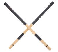 FRCOLOR Wooden Marching Band Drum Sticks for All Drumming Levels Beginner-friendly Lightweight Rhythm Sticks for Practice Portable Black Wood for Professionals