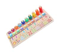 FRCOLOR Wooden Math Puzzle Board for Interactive Educational Game Enhancing Fine Motor Skills Logic Reasoning Hand-eye Coordination Early Learning Matching
