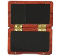 FRCOLOR Wooden Oboe Reed Storage Box for 2 Reeds in Dark Red for Home and Music-Making Accessories