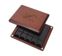 FRCOLOR Wooden Reed Carry Case for Outdoor Concerts Double-sided Storage with Waterproof Protection and Scratch-resistant Surface for Clarinet and Oboe Reeds and Practice Sessions