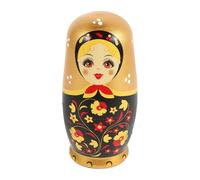 FRCOLOR Wooden Russian Nesting Dolls Matryoshka Doll Birthday Decoration for Handmade Craftsmanship Unique Artistic Display Gift