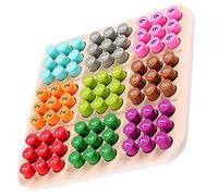 FRCOLOR Wooden Sudoku Board Game Educational for and Safe with Slide for Self Exploration and Logical Thinking Easy to Use and Fun for All Ages