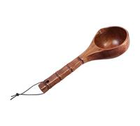 FRCOLOR Wooden Tea Ladle Japanese Style Long Handle Water Scoop for Bath and Shower Use