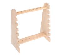 FRCOLOR Wooden Test Tube Rack Lab Holder with Trapezoidal Design for Stable Support Multipurpose Sampling Tube Organizer Compatible with Various Pipette Laboratory Equipment Storage