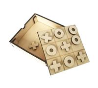 FRCOLOR Wooden Toe Chess Board Game for Aged Family Strategy Puzzle Game Enhancing Observation Skills Elegant Wooden Box Fun Educational for Boys