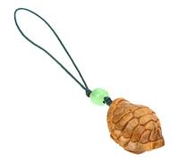 FRCOLOR Wooden Turtle Keychain Hanging Pendant Durable Bag Charm Lucky Symbol of Wisdom Longevity and Happiness Lightweight Compact Decorative Key Ring for Travel and Everyday Use