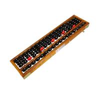 FRCOLOR Wooden Vintage Abacus Column Traditional Arithmetic Tool for Students and Adults Stable Design with Black and Red Beads Practical Educational Counting Aid for Early Math Learning