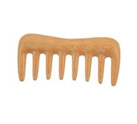 FRCOLOR Wooden Wide Tooth Comb for Curly Hair Scalp Massage Hair Care Detangling Small Portable Boxwood Static Hairbrush for Women and Men