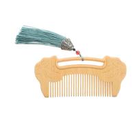 FRCOLOR Wooden Wide Tooth Hair Comb Hand Carved Natural Boxwood Comb Hair Styling Tools for Women
