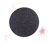 FRCOLOR Wool Turntable Platter Mat Static Vibration Slipmat for Record Players Non Slip Grooves Compatible with All Standard Platters for Optimal Vinyl Playback