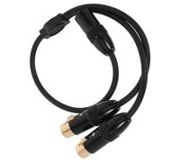 FRCOLOR Y Shaped Balanced Xlr Cable Male to Dual Female Mic Splitter for Studio Ktv Stage Durable Metal Shell Flexible High Fidelity Audio Transmission