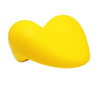FRCOLOR Yellow Bathtub Pillow Heart Shape Polyurethane Foam Cervical Support Cushion Anti-Arm Massage Neck Pillow for Bath 25x20x12cm