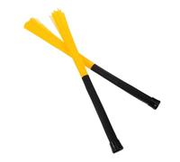 FRCOLOR Yellow Protecting Drum Surfaces and Bundle Stick Structure with Wave Shaped Bristles Nylon Jazz Brushes and Enhancing Musical Expression Drum for Personal Practice Sessions
