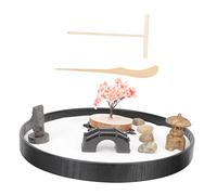 FRCOLOR Zen Garden Desktop Adornment Japanese Style Sandbox Ornament for Meditation and Relaxation Creative Sand Table Decoration for Office Home and Study