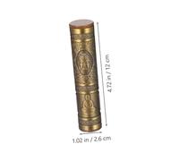 FRCOLOR Zinc Alloy Metal Cigarette Tube Portable Airtight Storage Case for Travel Compression-resistant Flip-lid Tobacco Holder Compatible with Standard Cigarettes Stylish Outdoor Smoking