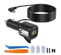FRCVESNG USB Type C Dash Cam Power Cord, 12-24V-5V/3A PD 36W Dual Port Car Dash Cam Charging Cable for DVR Radar Cell Phone Dash Camera GPS Tablet