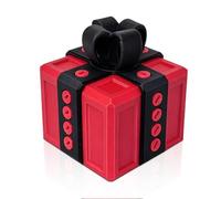 Frdhee Annoying Gift Box with Screws, Take Apart Box to Get Gift, Puzzle of Box toy, Surprise Funny Prank Christmas Gift Box (Black red)