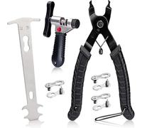 Frdhee Bike Chain Repair Tools Set, Bike Link Plier, Chain Break Separator, Chain Checker, 3 Pairs Bicycle Missing Links, Bicycle Chain Tool Master Link Pliers Chain Breaker and Checker