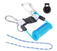 Frdhee Elastic Spiral Cable Diving Reef Hook Anti-Lost Spring Coil Lanyard (Blue)