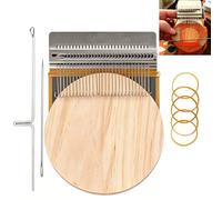 Frdhee Small Weaving Loom for Mending, Darning Loom Speedweve Type Weave Tool Small Weaving Loom Machine Patchmaker Loom Art Mending Loom Kit (28 Hooks)