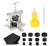 Frdhee Watch Press Tool, Back Case Closer for Closing The Cover, Watch Battery Replacement, sliver, 18 Dies