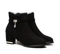Frdun Women Mesh Boots With Short Cylinder and Heel, Ladies Block Heel Chunky Heels Ankle Boots, Lengthens Your Legs the in Style Platform High Heel